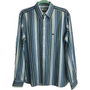 Burberry London Men’s Button-Down Striped Shirt Size M